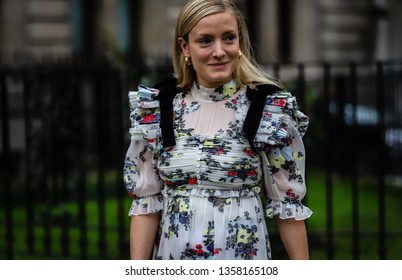 LONDON, UK- February 18 2019: Kate Foley Osterweis On The Street During The London Fashion Week.