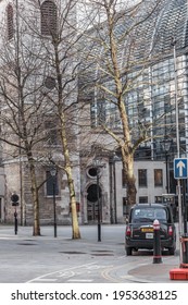 London, UK - February 23, 2021: King Street With No People And Cars. Empty Streets City Of London During National Lockdown. Covid Restrictions, Social Distancing. 