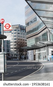 London, UK - February 23, 2021: St. Paul's Church Yard Street In The City Of London During National Lockdown. Covid Restrictions, Social Distancing. 