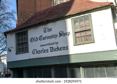 London, UK - February 27 2021: The Old Curiosity Shop, Portsmouth Street, Holborn, London