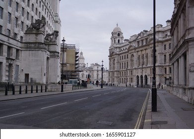London, UK: Horse Guards Avenue, with the  Horse Guards building in the background
