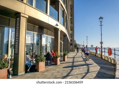 London, UK - January 14 2022: Riverside Studios, River Thames, Hammersmith, West London, England