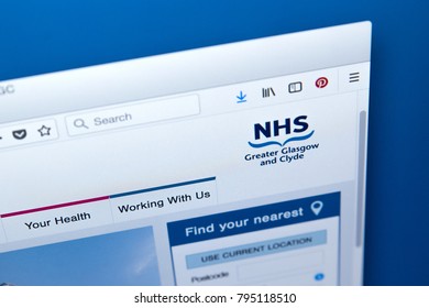 LONDON, UK - JANUARY 15TH 2018: The Homepage Of The Official Website For The NHS Greater Glasgow And Clyde, On 15th January 2018. 