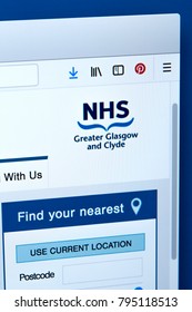 LONDON, UK - JANUARY 15TH 2018: The Homepage Of The Official Website For The NHS Greater Glasgow And Clyde, On 15th January 2018. 