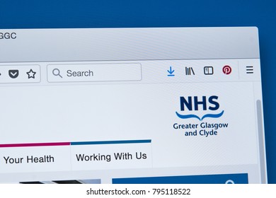 LONDON, UK - JANUARY 15TH 2018: The Homepage Of The Official Website For The NHS Greater Glasgow And Clyde, On 15th January 2018. 