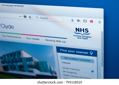 LONDON, UK - JANUARY 15TH 2018: The Homepage Of The Official Website For The NHS Greater Glasgow And Clyde, On 15th January 2018. 