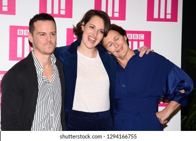 LONDON, UK. January 24, 2019: Andrew Scott, Fiona Shaw & Phoebe Waller Bridge At The 