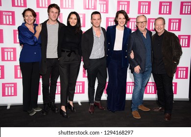 LONDON, UK. January 24, 2019: Fiona Shaw, Hugh Skinner, Sian Clifford, Andrew Scott, Phoebe Waller Bridge, Harry Bradbeer & Bill Paterson At 