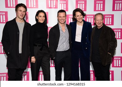 LONDON, UK. January 24, 2019: Hugh Skinner, Sian Clifford, Andrew Scott, Phoebe Waller Bridge & Bill Paterson At The 