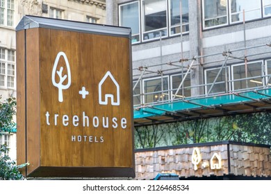 London, UK - January 25 2022: Treehouse Hotel, Langham Place, Marylebone 