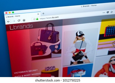 LONDON, UK - JANUARY 25TH 2018: The Homepage Of The Official Website For L Brands Inc - The American Fashion Retailer, On 25th January 2018.