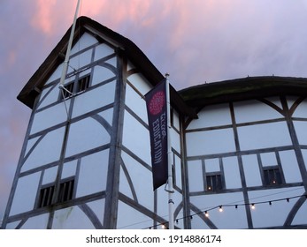 London, UK, January 27, 2013 : The Globe Theatre Of William Shakespeare Which Is A Popular Travel Destination Tourist Attraction Landmark Of The City Centre Stock Photo Image                          