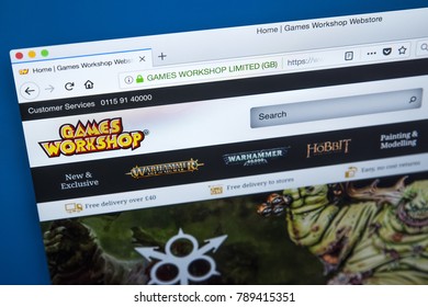 LONDON, UK - JANUARY 8TH 2018: The Homepage Of The Official Website For Games Workshop - The British Miniature Wargaming Manufacturing Company, On 8th January 2018.