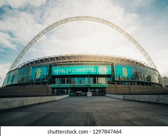 London, UK January 9, 2019: Outside Of Wembley Stadium On A Sunny Day