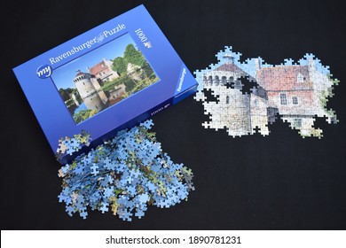 London, UK - January 9 2021: Ravensburger Is The European Leading Jigsaw Specialist Creating Personalised Top Quality Photo Puzzles That Are Ideal Gift For Birthday Christmas Leaving Nursery Or School