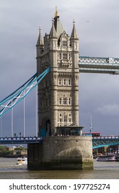 London, UK - July 1: The Famous Tower Bridge In London, Decorated For The 2012 Summer Olympics On July 1, 2012.