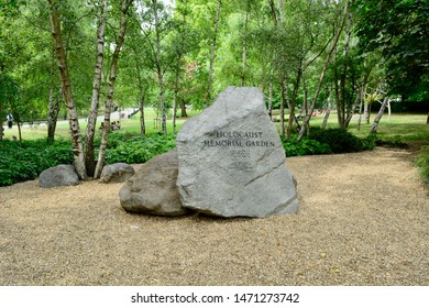 London, UK, July 2019. The Holocaust Memorial in Hyde Park, London. This Was The First Public Memorial In Great Britain Dedicated To Victims Of The Holocaust. 