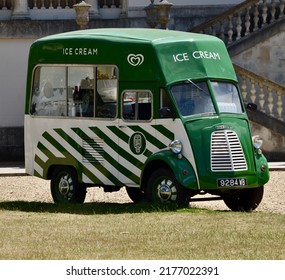 London, UK - July 2022: Vintage Icecream Van