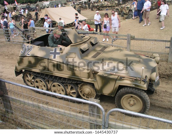 London, UK - July\
26 2006: The World War II German Armored Car \