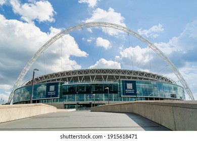 London, UK, July 29, 2007 : Wembley Stadium at Wembley Park Middlesex is a national sports venue hosting major football matches and is a popular travel destination tourist attraction landmark