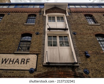 LONDON, UK - JULY 29, 2017:  Converted warehouse on historic street Shad Thames in Bermondsey