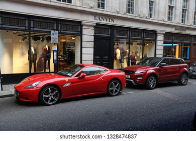 LONDON, UK - JULY 6, 2016: Tailor Shops At Savile Row In London. Savile Row Is A Street In Mayfair, Traditionally Known For Tailors.