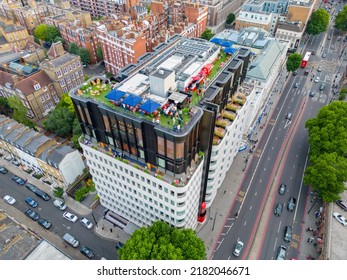 London, UK - July 8, 2022: Aerial Photo The Rooftop At The Standard Hotel London