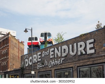 LONDON, UK - JUNE 12, 2015: Village Underground Music Venue In Shoreditch