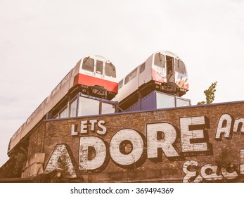 LONDON, UK - JUNE 12, 2015: Village Underground Music Venue In Shoreditch Vintage