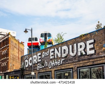 LONDON, UK - JUNE 12, 2015: Village Underground Music Venue In Shoreditch (HDR)