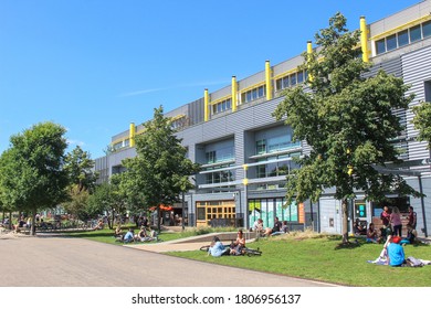 London / UK - June 22 2020: Here East Campus And Business Park, Hackney Wick, London
