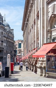 London, UK - June 22, 2022: People Walking On The City Of London Street. Busy Business Life Of The City. People Rush At Work  Street Photography