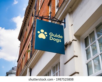 London, UK, June 5th 2021: Guide Dogs UK - London Mobility Team At 20 Thanet St, London WC1H 9QL.Guide Dogs Is The World's Largest Breeder And Trainer Of Working Dogs. Thanks To Dedicated Staff.