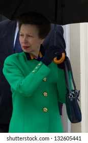 LONDON, UK - MAR 18: Princess Anne Leaves The Royal Society In London On The MAR 18, 2013 In London, UK