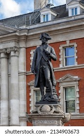 LONDON, UK - MARCH 12, 2022:  A Bronze Statue Of Captain James Cook (by Thomas Brock) In The Mall