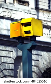 London, UK, March 15, 2009 : A Speed Camera In The City Used As A Modern Means Of Traffic Calming