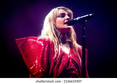 London, UK - March 16th, 2022 : Lauren Mayberry Of ChVrches Performs On Stage At O2 Academy Brixton On March 16th, 2022