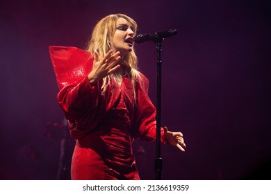 London, UK - March 16th, 2022 : Lauren Mayberry Of ChVrches Performs On Stage At O2 Academy Brixton On March 16th, 2022