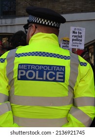 London, UK - March 18th 2022: Demonstrators Gather Outside Stoke Newington Police Station In Protest At The Strip Search Of Black School Girl Child Q