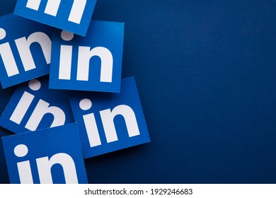 LONDON, UK - March 2021: Linkedin Business Social Networking Platform Logo