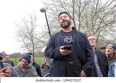 London, UK - March 25 2018: Controversial Youtuber Carl Benjamin, Known Online As Sargon Of Akkad, Is Seen Giving A Speech At Speakers' Corner In March 2018.
