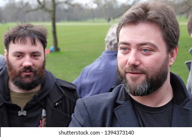 London, UK - March 25 2018: Controversial Youtuber Carl Benjamin, Known Online As Sargon Of Akkad, Is Seen Giving A Speech At Speakers' Corner In March 2018.
