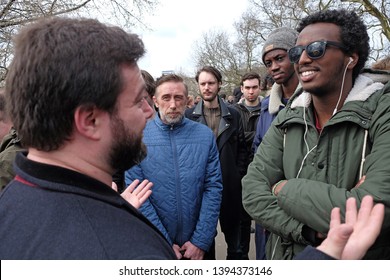 London, UK - March 25 2018: Controversial Youtuber Carl Benjamin, Known Online As Sargon Of Akkad, Is Seen Giving A Speech At Speakers' Corner In March 2018.
