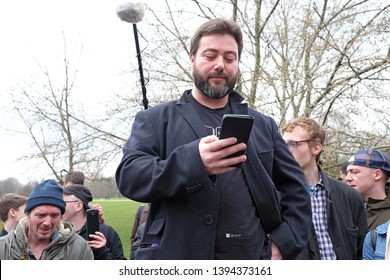 London, UK - March 25 2018: Controversial Youtuber Carl Benjamin, Known Online As Sargon Of Akkad, Is Seen Giving A Speech At Speakers' Corner In March 2018.
