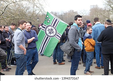 London, UK - March 25 2018: Controversial Youtuber Carl Benjamin, Known Online As Sargon Of Akkad, Is Seen Giving A Speech At Speakers' Corner In March 2018.
