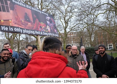 London, UK - March 25 2018: Controversial Youtuber Carl Benjamin, Known Online As Sargon Of Akkad, Is Seen Giving A Speech At Speakers' Corner In March 2018.
