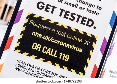 London UK, March 26 2021, Public Health Posters In A Town Centre During Covid-19 Coronavirus Pandemic Lockdown