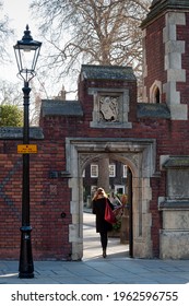 LONDON, UK - MARCH 28, 2012:  The entrance gate to Lincoln's Inn from Lincolns Inn Fields