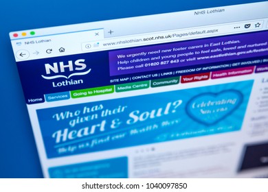 LONDON, UK - MARCH 5TH 2018: The Homepage Of The Official Website For NHS Lothian - One Of The Fourteen Regions Of NHS Scotland, On 5th March 2018.