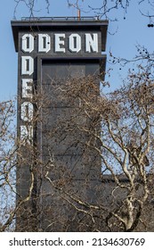 London, UK - March 8th 2022: View Of The Famous Odeon Luxe Cinema Building, Located On Leicester Square In London, UK.